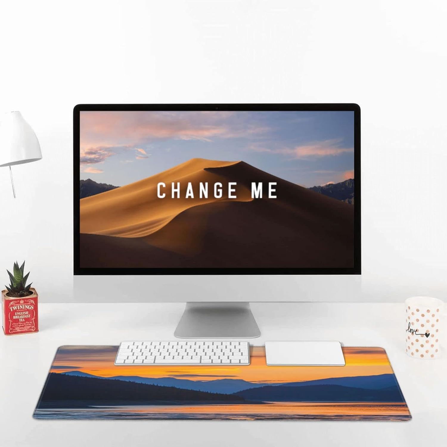 Custom Mouse Pad, Personalized Mouse Pad with Picture Text Logo, Customizable Non-Slip Mouse Pads for Desktop, Make Your Own Desk Pad for Gaming Offices Computer Desk Accessories 16x29.5in