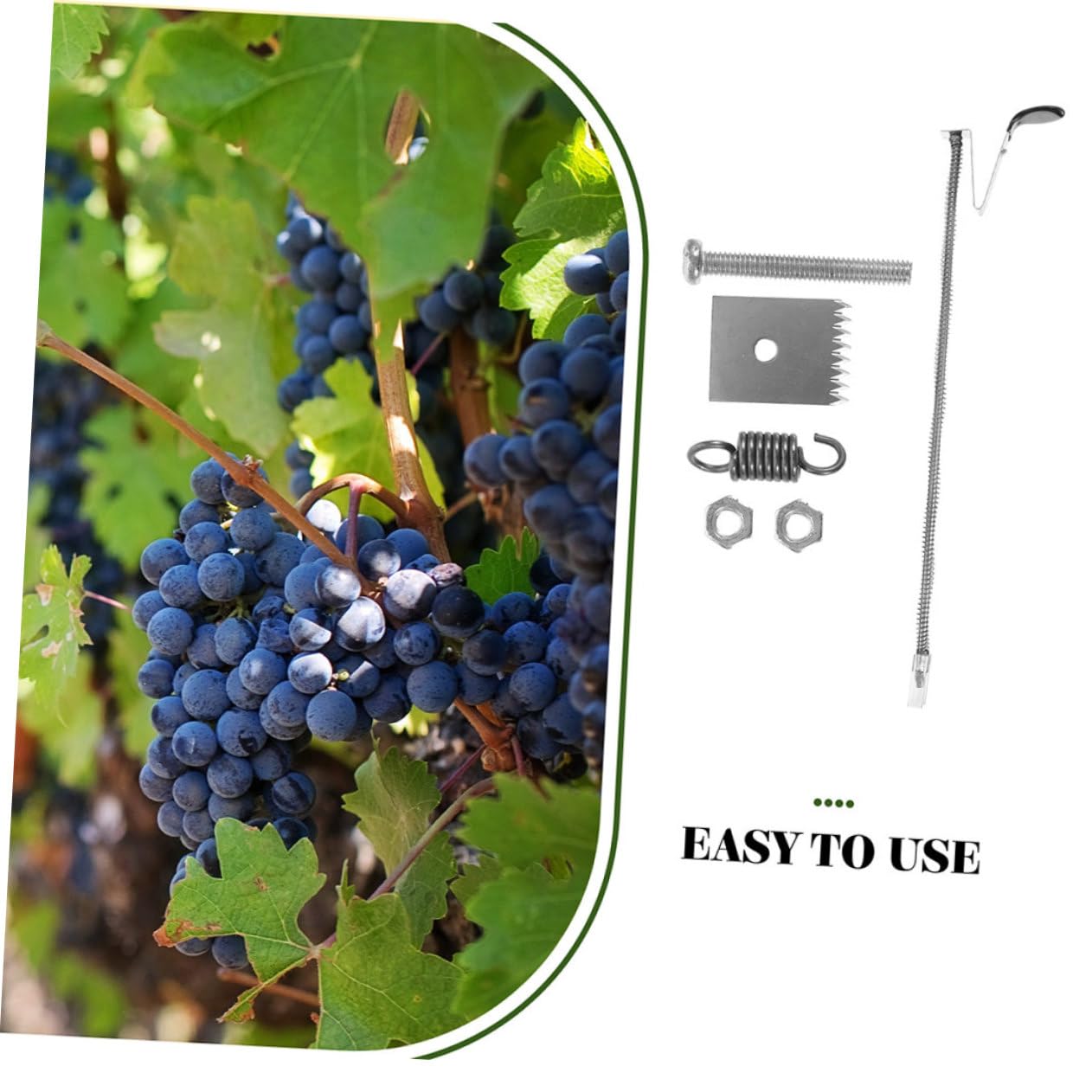 BESPORTBLE 8juegos Accesorios para Máquina De Atar Plantas Incluye Cuchillas De Inoxidable Resortes y Puntos De Presión Herramientas Eficientes para Atar Ramas De Uvas y Pepinos