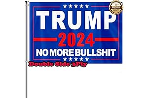 3x5 Foot ERT Donald Trump 2024 Flag: No More Bullshit! Keep America Great