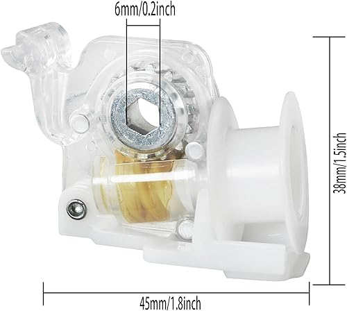 Miniatura 5 de Mecanismo de inclinación para persianas horizontales de barra hexagonal con línea delgada transparente y accesorios de cortina