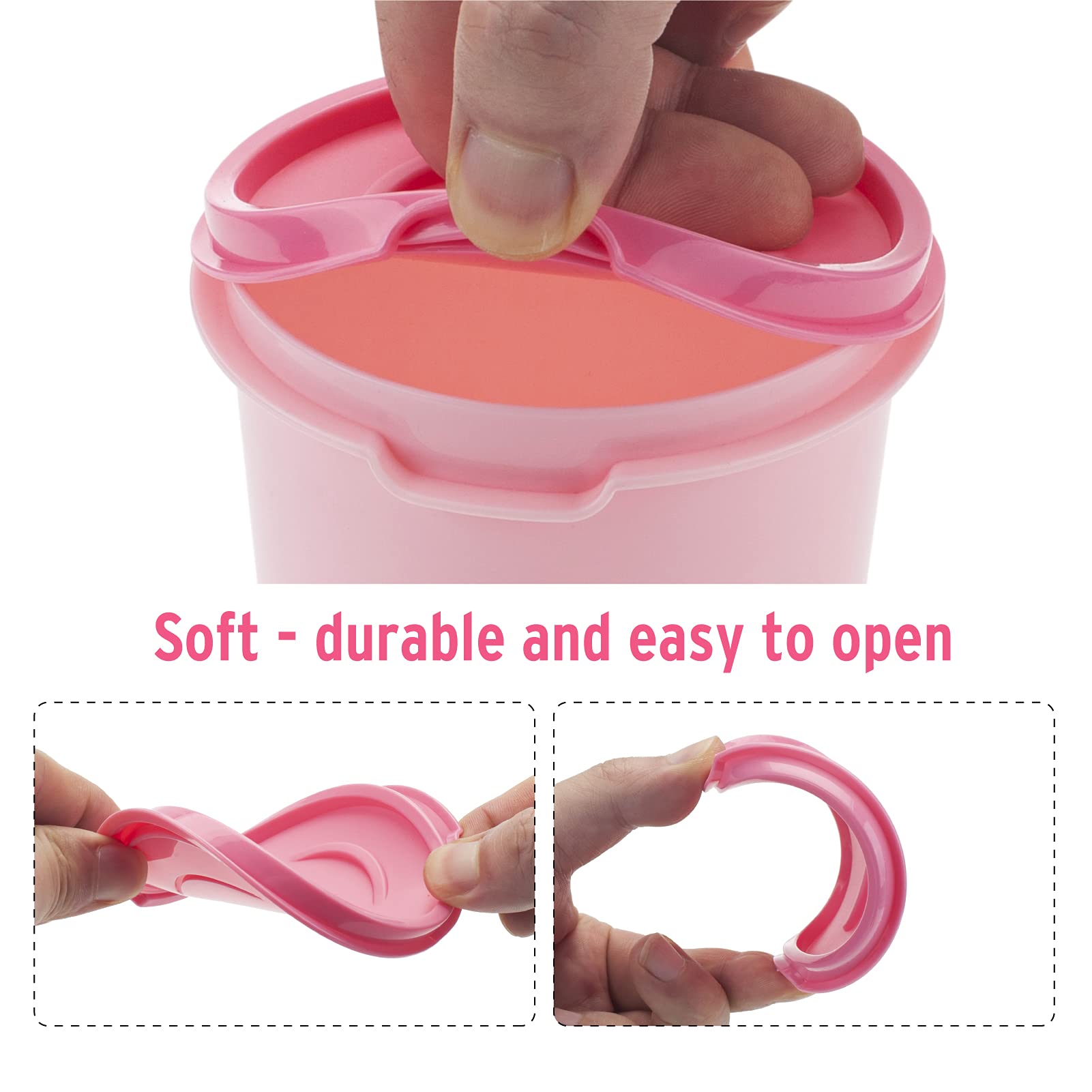 Ice Cream Containers - Candy Color Series (4 Packs - 0.7 Quart/Pack) Perfect Freezer Storage Containers with Lids for Homemade Ice Cream, Sorbet and Gelato - Pink…