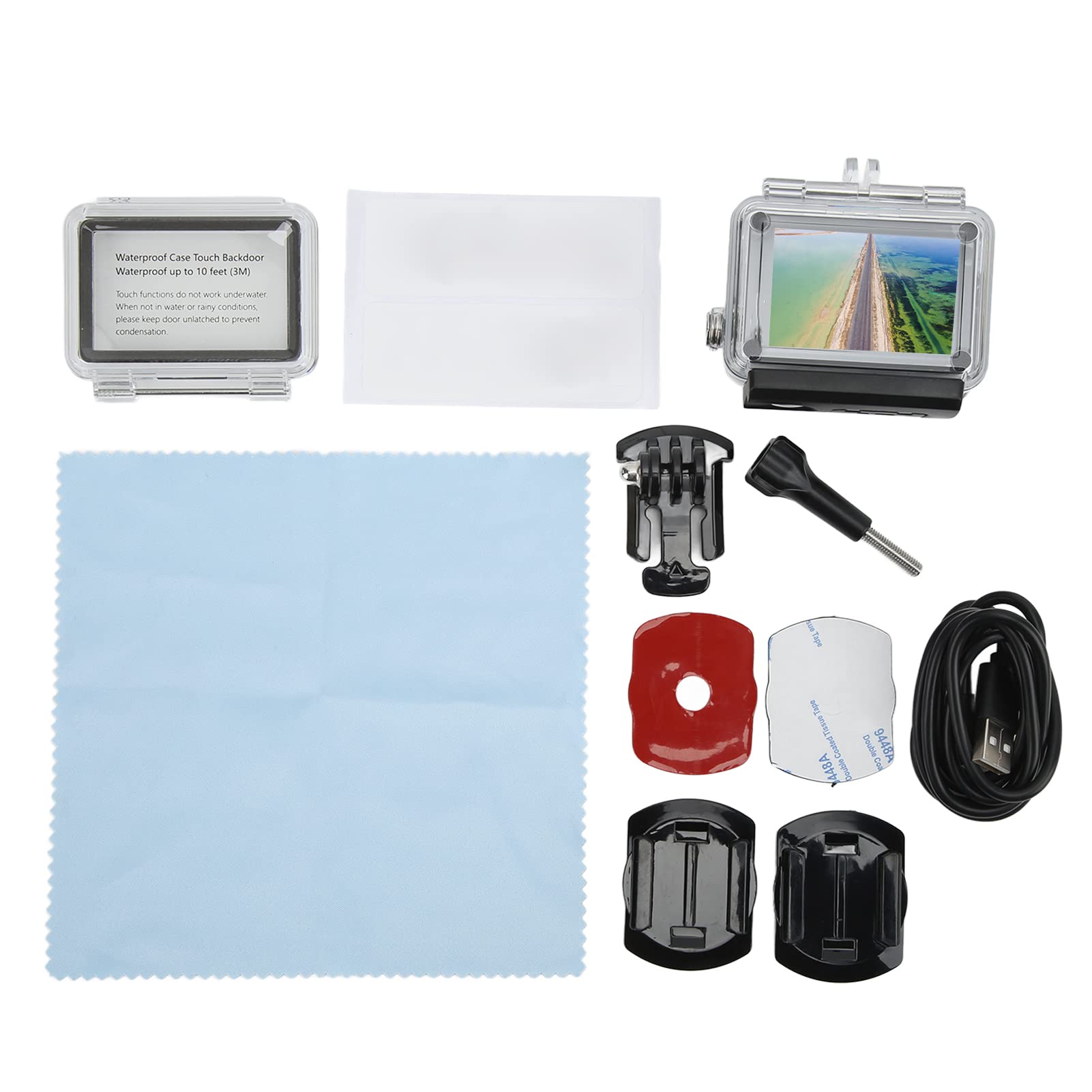 SJ8 4K 30FPS 20MP WiFi Action Kamera, Dual Screen Vlog DV mit Touchscreen, 20 M wasserdichte Unterwasserkamera, Weitwinkel WiFi Sportkamera für Reisen, Radfahren, Tauchen,