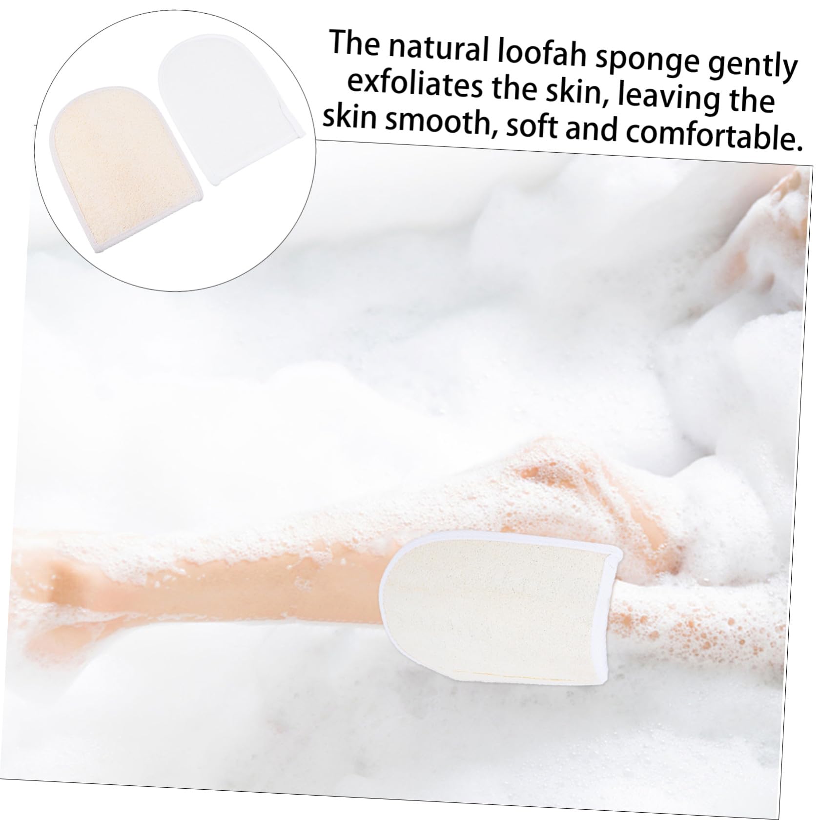 DOITOOL 6 Piezas guantes de toalla de baño guante de esponja de baño esponja de limpieza guante para fregar la ducha cepillo exfoliante masaje Depurador cepillo de baño esponja vegetal
