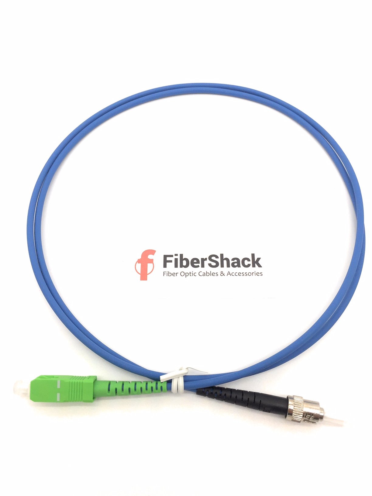 Armored Single Mode Simplex Fiber Optic Cables - SC/APC, UPC, FC, LC, SC, ST - SM SX (1M, SC/APC to ST)