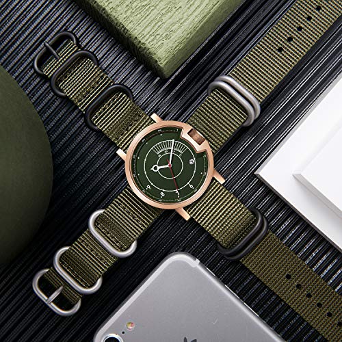 Image of BINLUN Premium Ballistic Nylon Watch Strap, Heavy Duty 5-Ring Replacement Watch Band with Stainless Steel Buckle, Durable & Comfortable Sport Band for Men Women, Fits 18-24mm