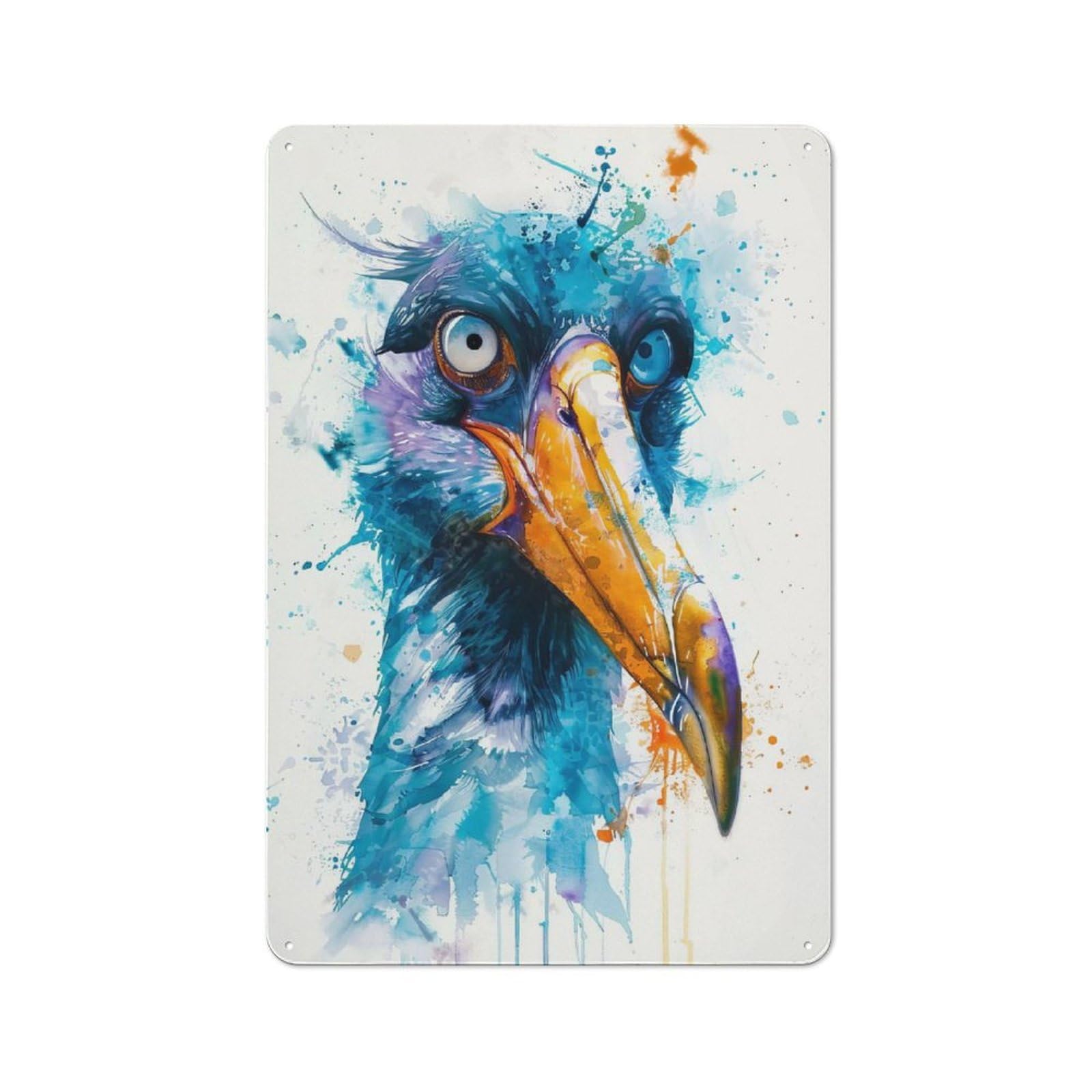 Junmoney Style-19 Metal Plaque 30X20cm With Albatross For Pub Or Café, Vintage Decor, For Metal Sign Collectors, For Vintage Wall Decor Fans