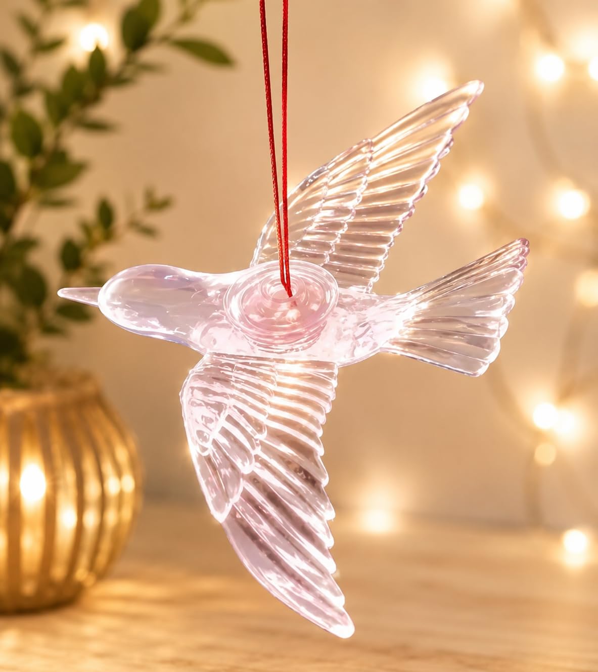 JSRE STORE Eagle Acrylic Plastic Hanging and Pendant Flying Birds Led Warm White Light for Chandelier, Wedding Decoration, Party Decoration of 2 Piece Set-image-20
