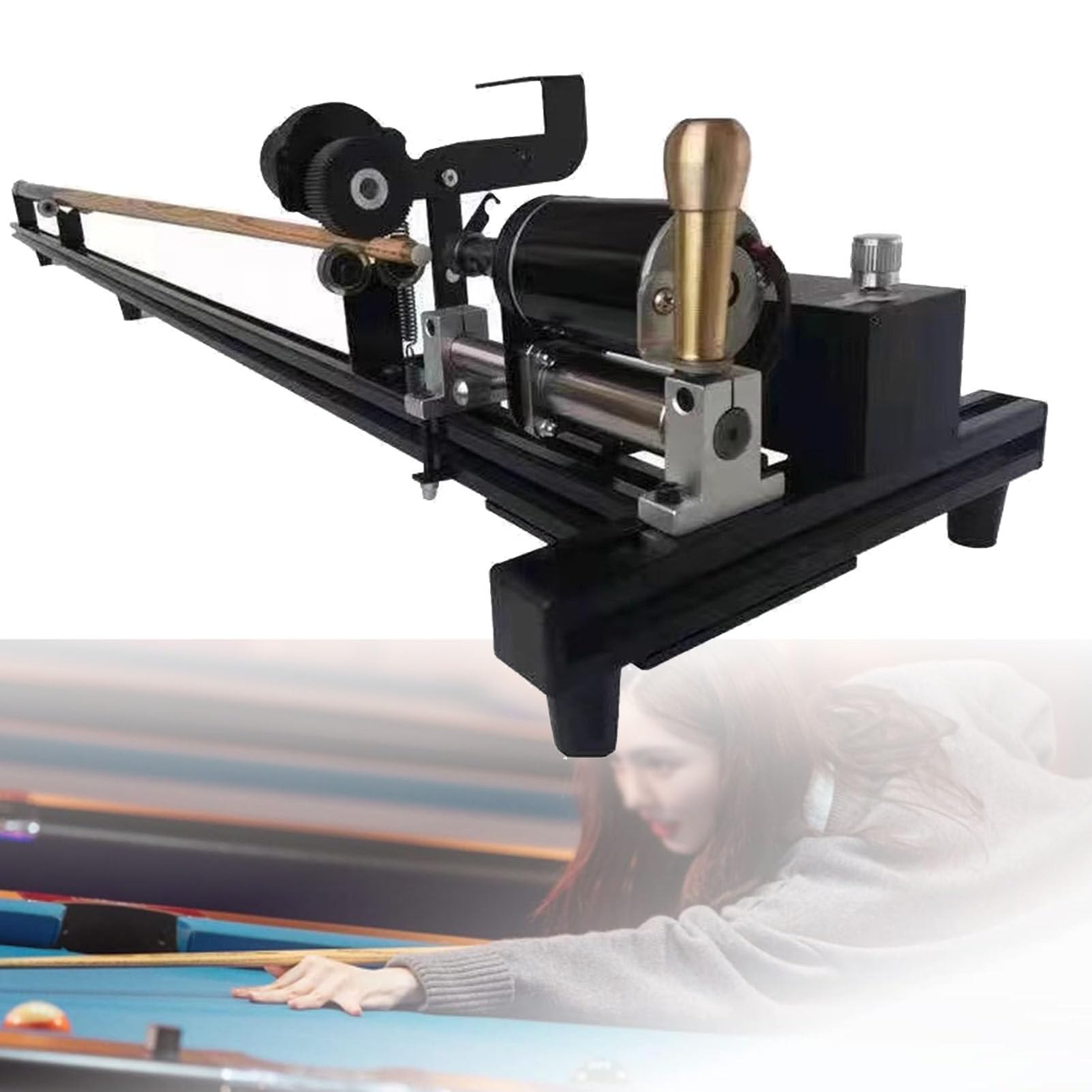 JXYQ Professional Billiards Cue Repair Lathe, Easy to Use Machine for Pool Cue Tip and Clip Maintenance