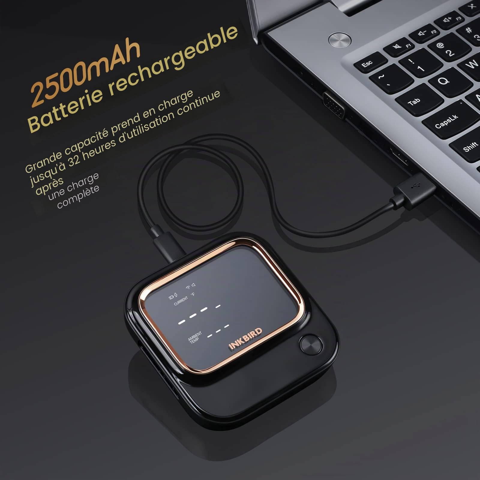 INKBIRD IBT-26S Thermometre Cuisine 5G,Wifi Thermomètre Barbecue avec 4 Sondes, Contrôle APP, Alarme de Température et Minuterie, Luminosité Réglable Convient au four à griller la viande