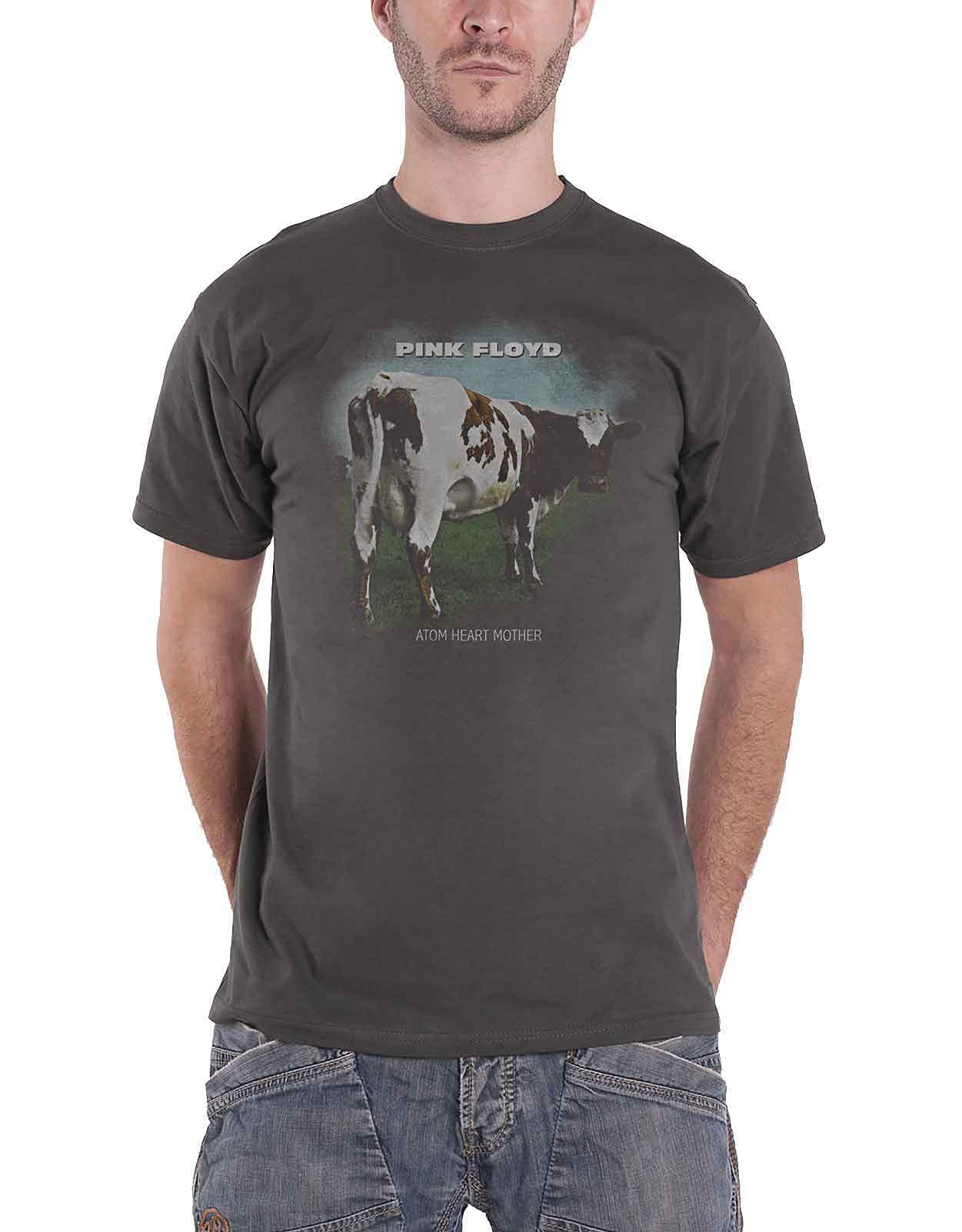 Pink Floyd Unisex T-Shirt - Atom Heart Mother Fade - Grey - XL
