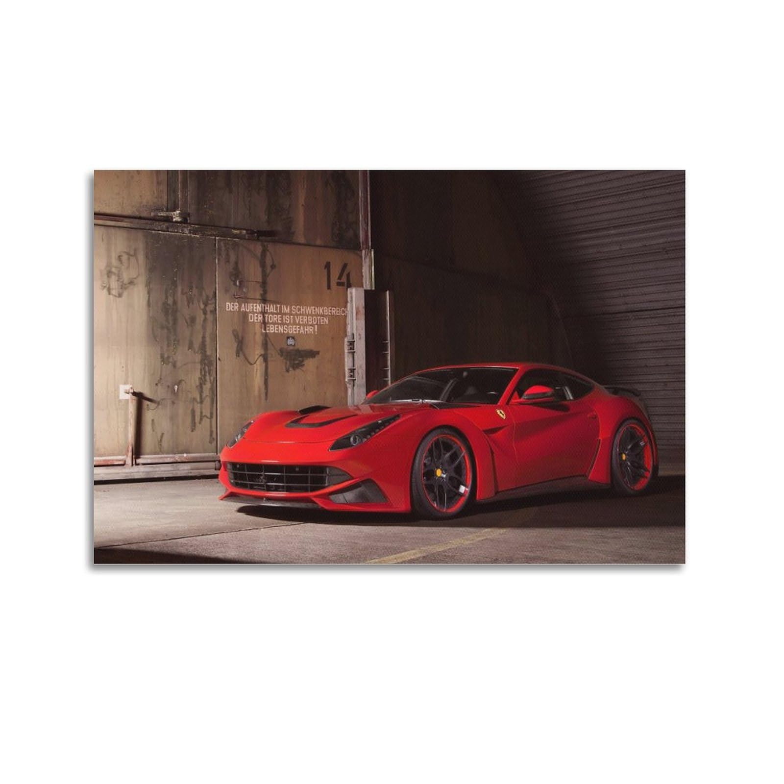 Kytin Unframe-Style Supercar Poster For Ferrari F12 Berlinetta Race Car Sport Car Decorative Painting Canvas 20X30inch(50X75cm)
