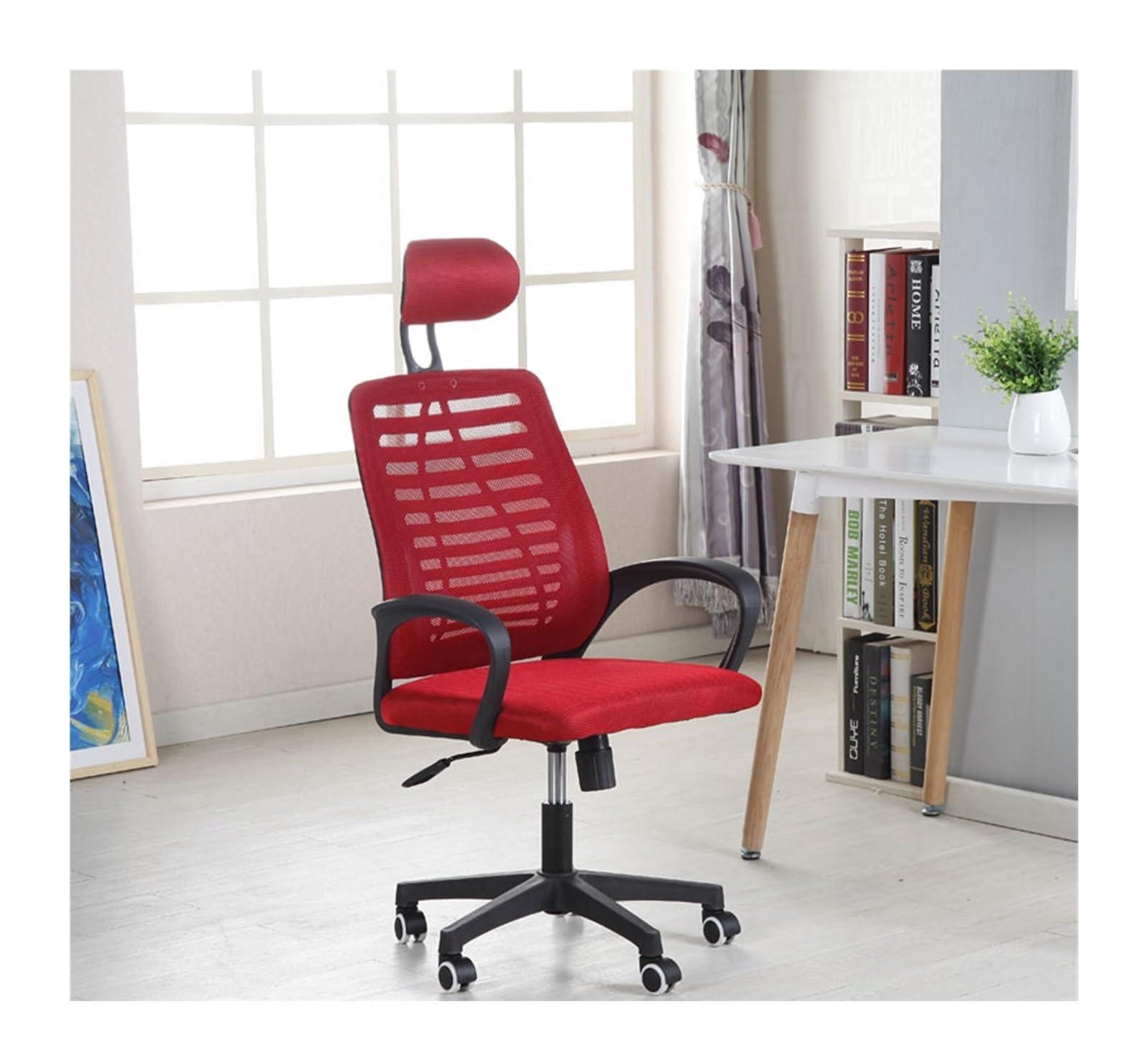 Chaises de bureau à domicile pour le télétravail : fauteuil ergonomique rouge