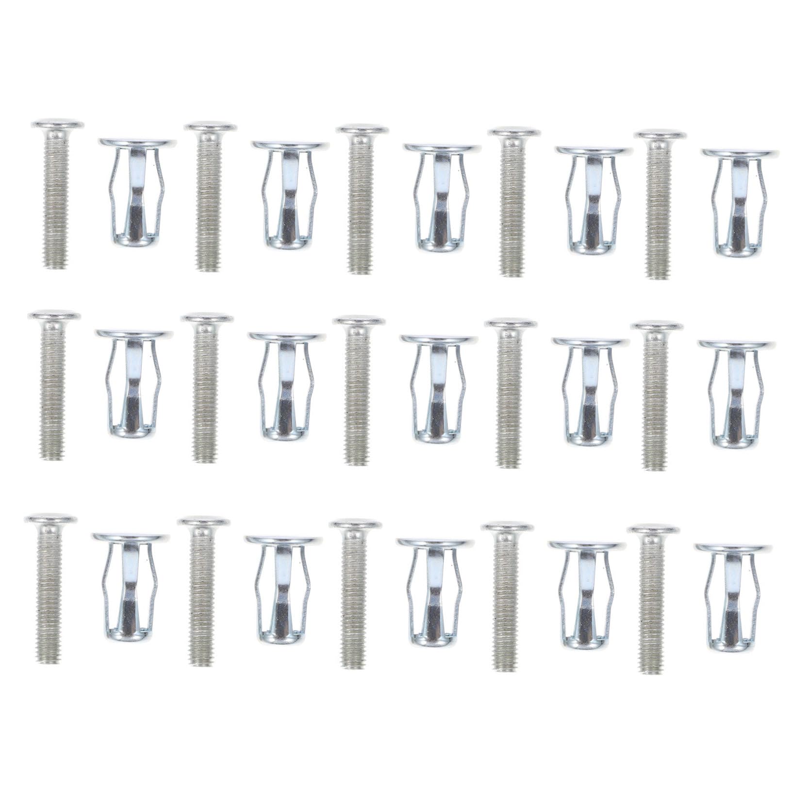 Veemoon 15pcs Screw Nut Jack Fixing Nuts Precision-Made for Metal Plates and Tubes