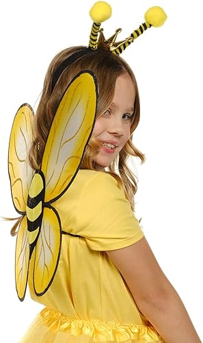 Miniatura 5 de Funcredible Juego de accesorios de disfraz con antena y diadema  Recuerdos de fiesta de cosplay de Halloween para mujeres, hombres y niños (amarillo)