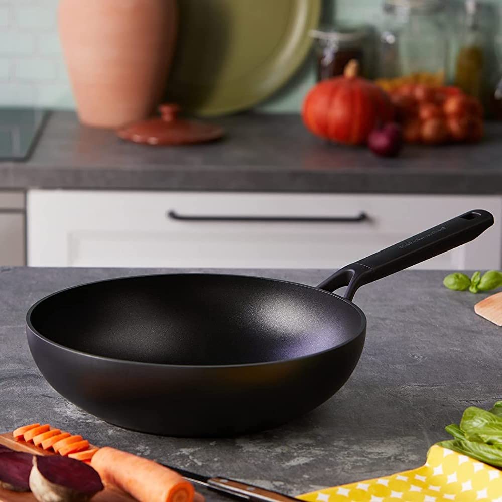 Kitchenaid Wok, Aluminium, Czarny, 28 cm/3,6l