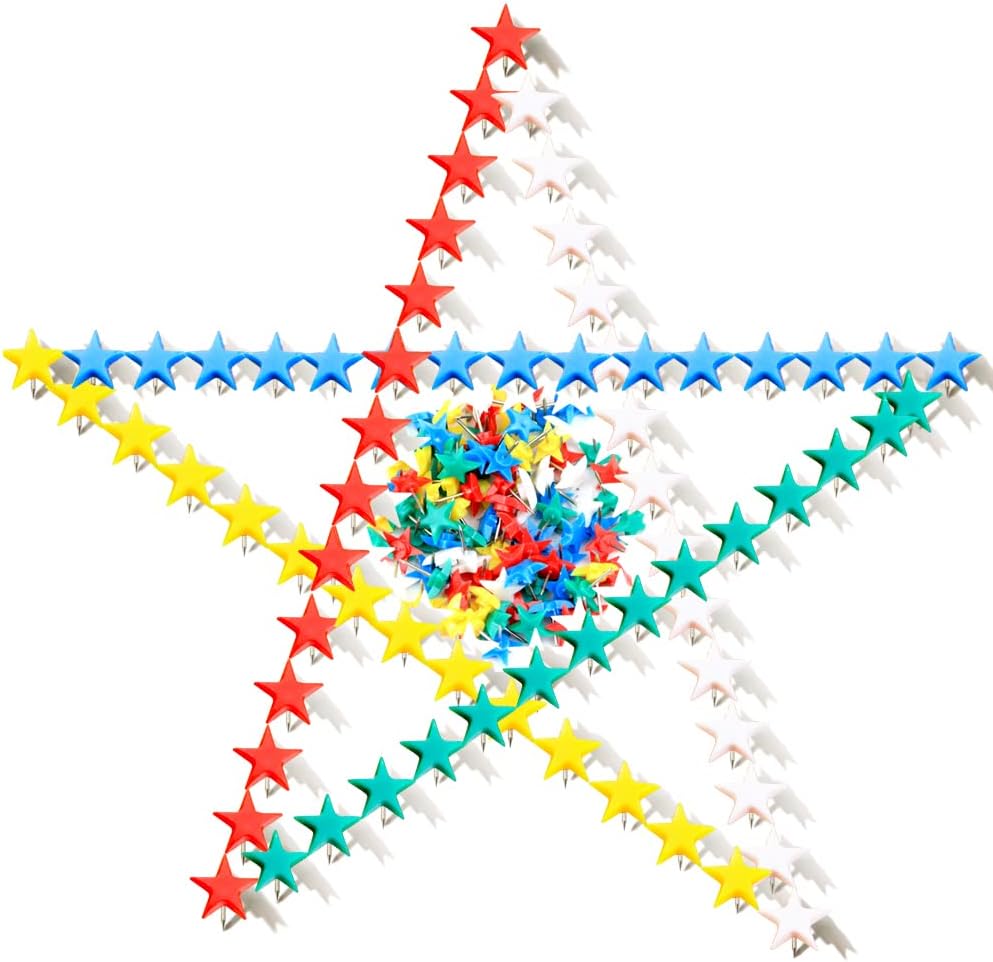 100pcs Star push pins square tacks Thumb tacks Decorative