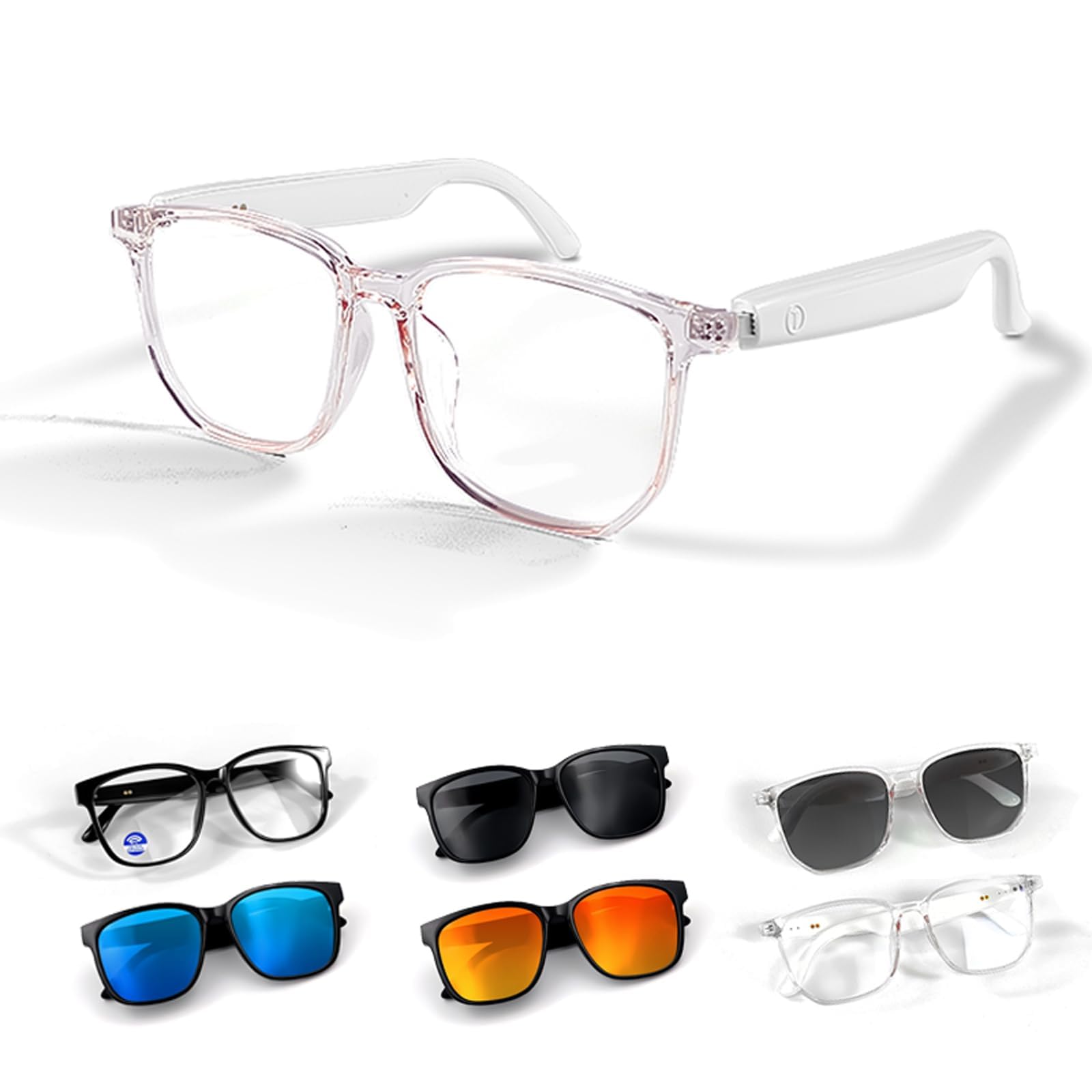 Xmenha Smart Bluetooth Glasses Sunglasses for Women Men with Speakers Bluetooth 5 3 Eyeglasses Audio Blue Tooth Glasses
