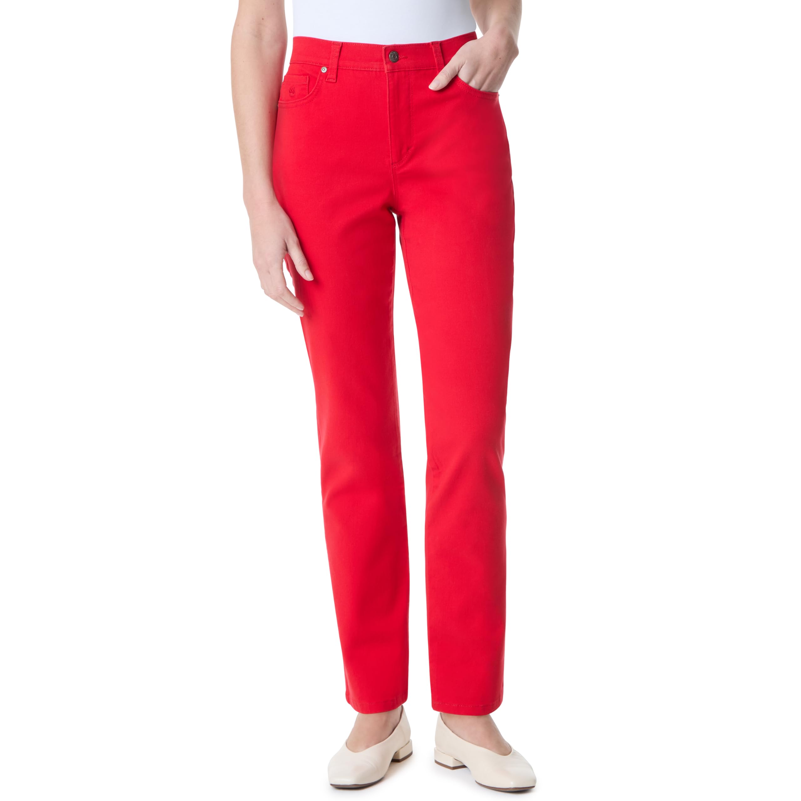 Gloria Vanderbilt Womens Amanda Classic High Rise Tapered Jean Petite