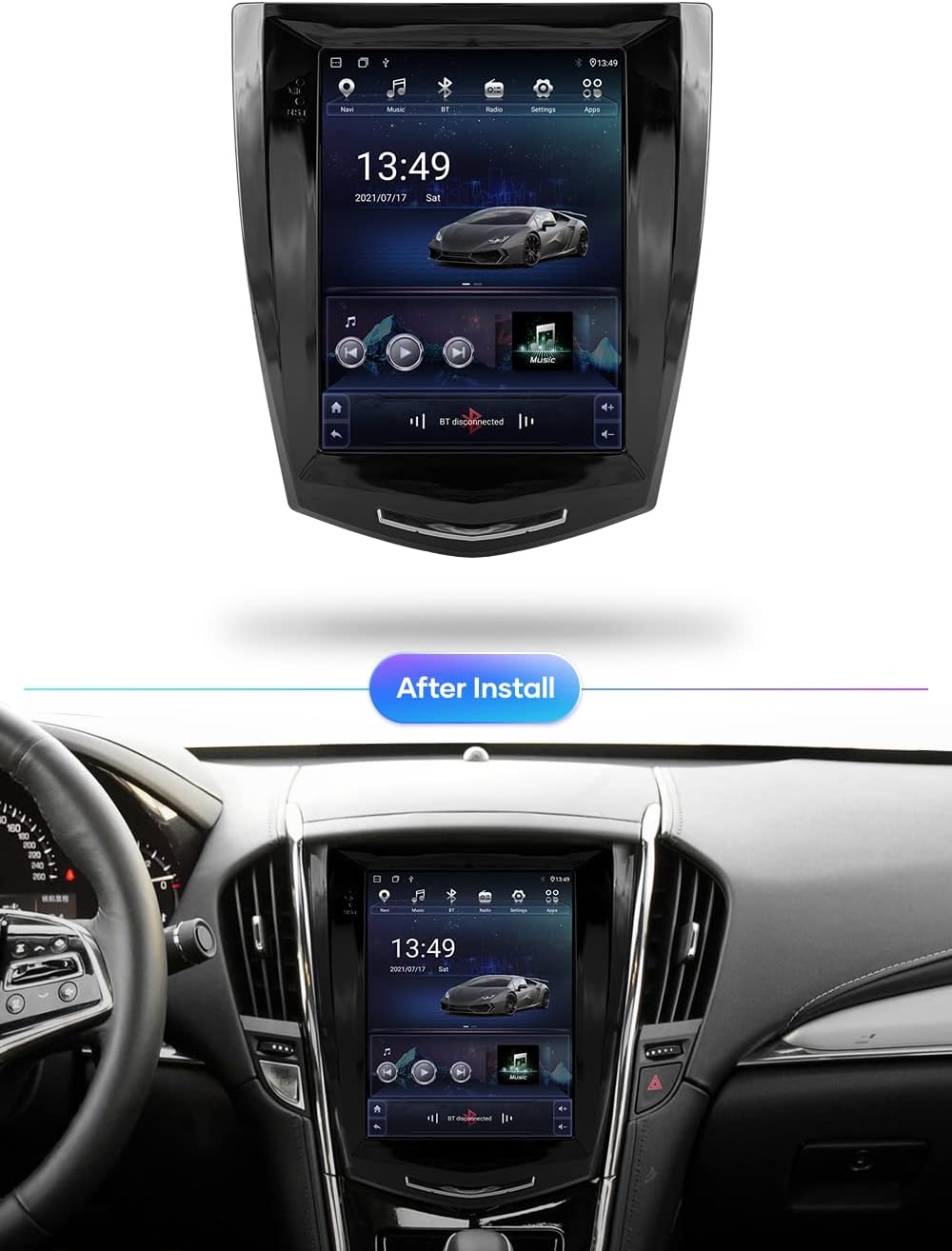 4G LTE Vertical Screen Android 11 car GPS Multimedia Video