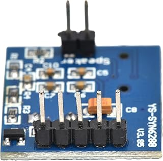 Agatige Módulo de reprodução de voz, módulo de reprodução de música suporta função de hibernar múltiplos comandos de controle reconhecimento preciso módulo de voz compacto Tts