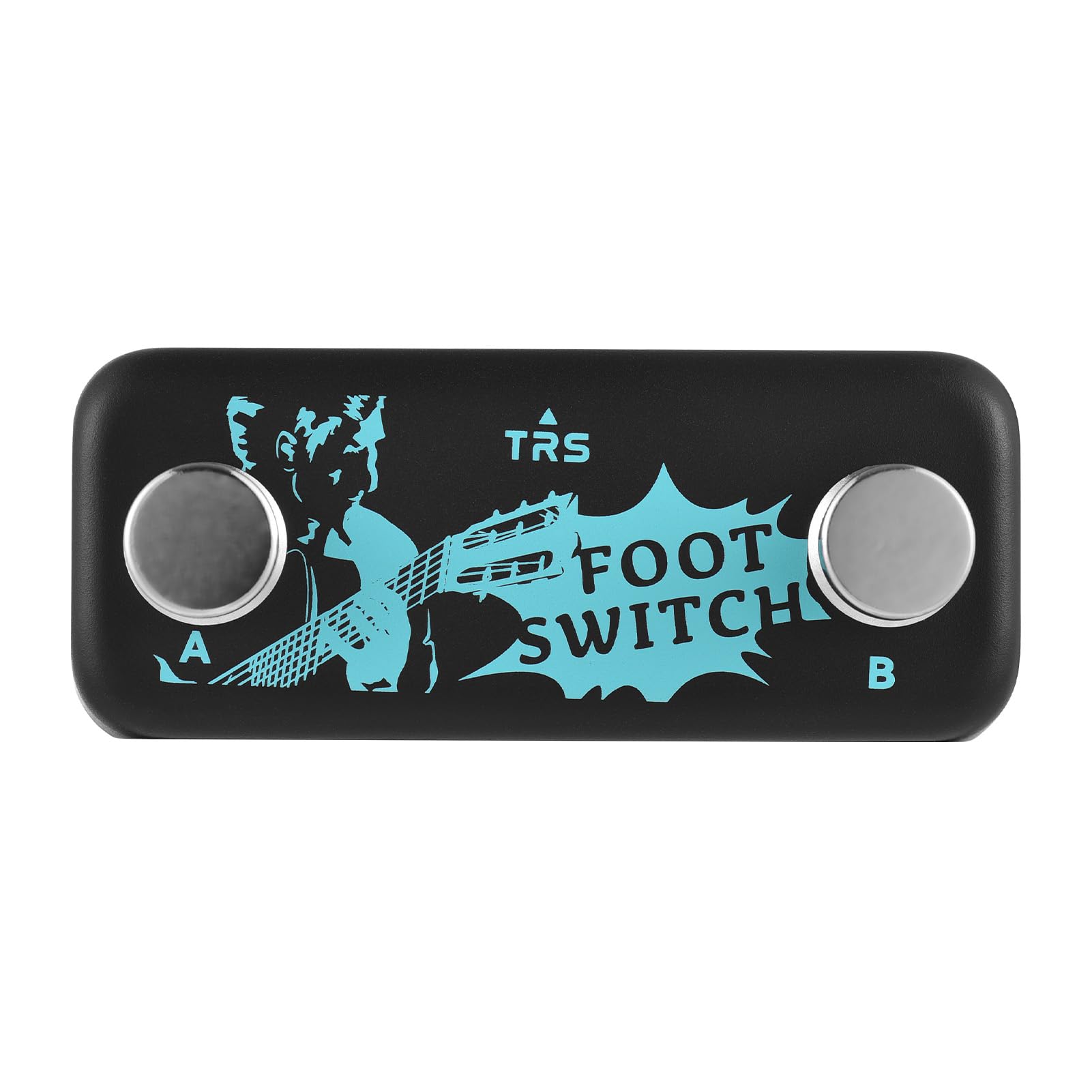 Btuty Dual Footswitch Pedal Momentary, Fußschalter - A B Kanal Fußschalter 6.35mm TRS Stereo-Eingang Plug and Play für umfassende Effekt-Controller-Steuerung Effektpedale