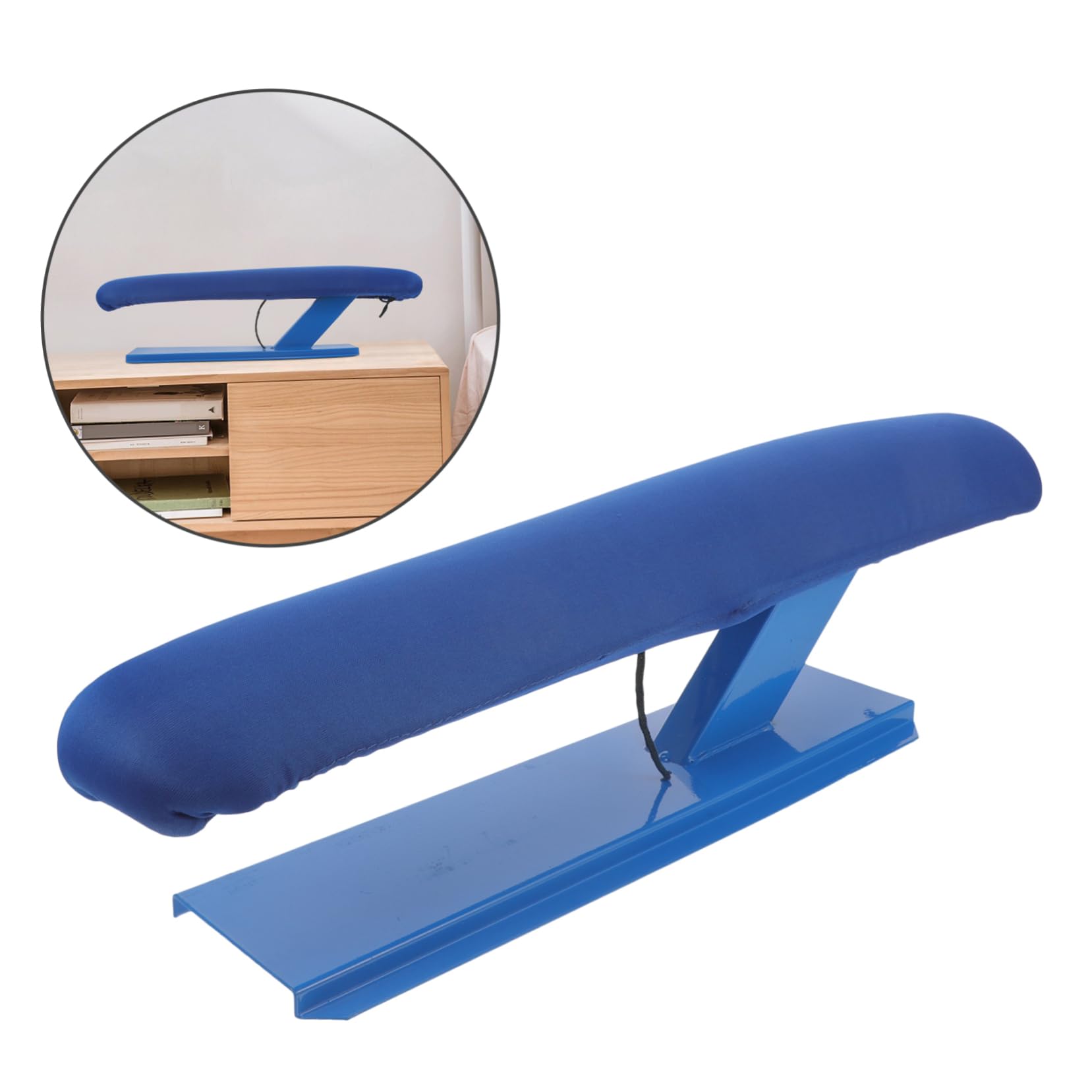 Asse da Stiro Lunga da Tavolo in Ferro e Tessuto Blu | Uso Domestico Portatile, Design Multifunzione, Piano Compatto per Stirare