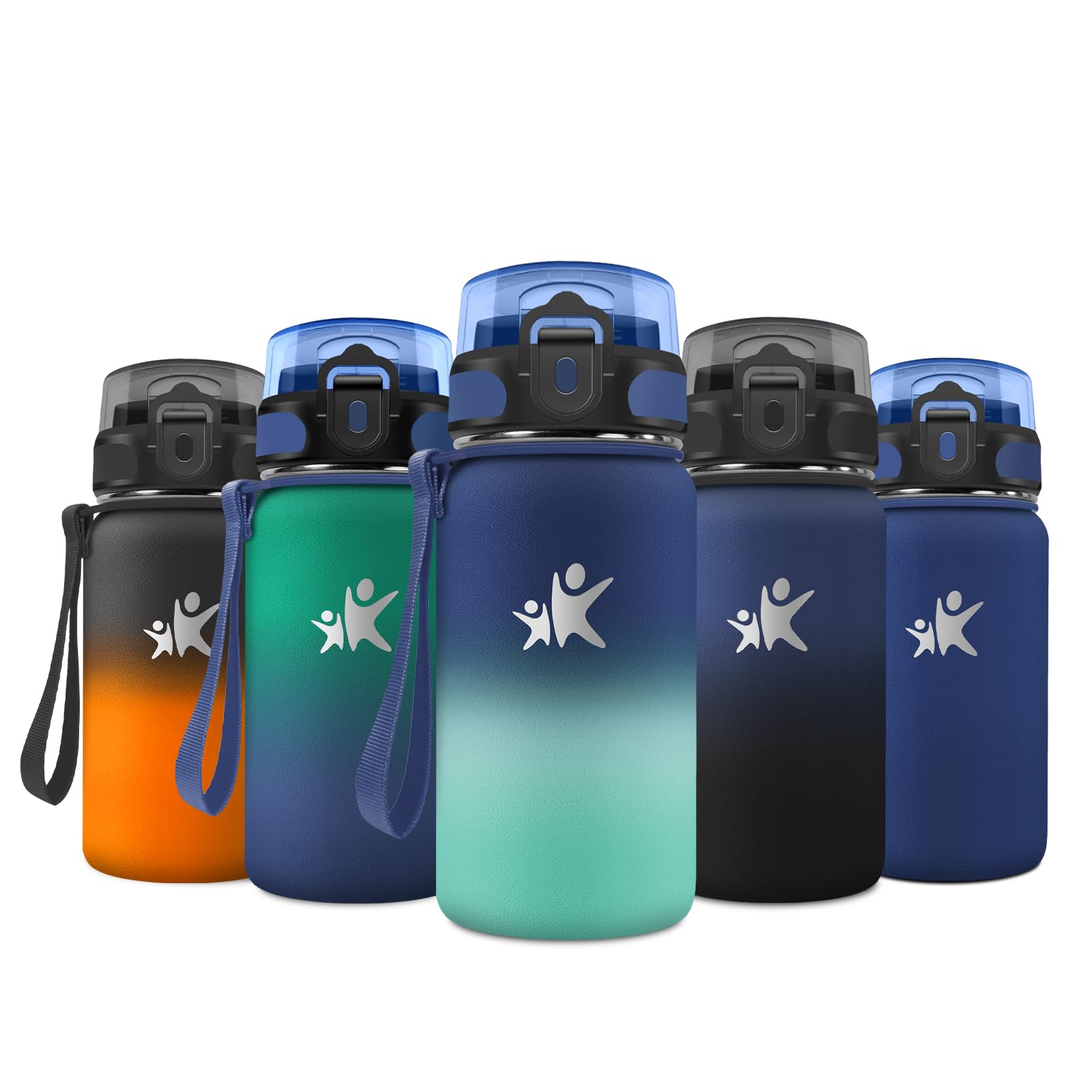 500ml Thermal Water Bottle with Straw Reusable Leak Proof Portable Bottle for Commute, Picnic, Beach