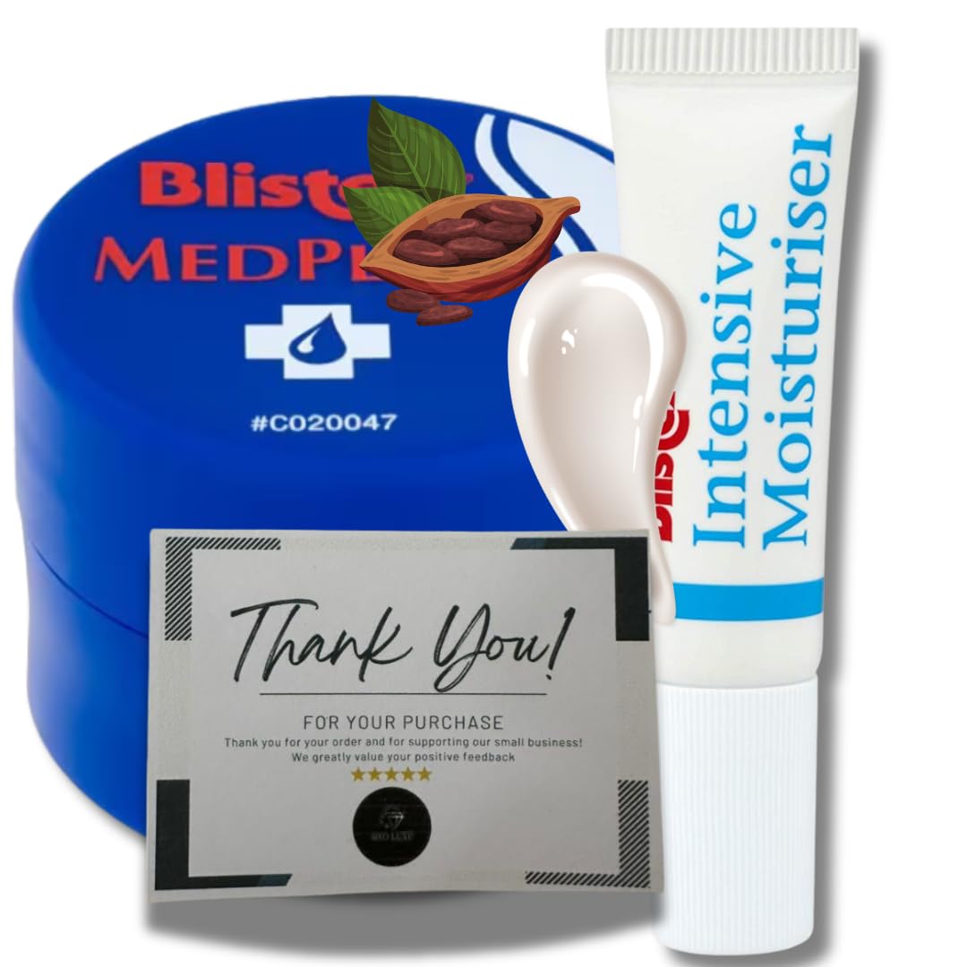 Blistex Lip Care Bundle ∣ Medicated Lip Balm & Intensive Moisturiser (2-Pack) ∣ Best Lip Repair Treatment for Dry, Chapped Lips ∣ Gift Set w/Card