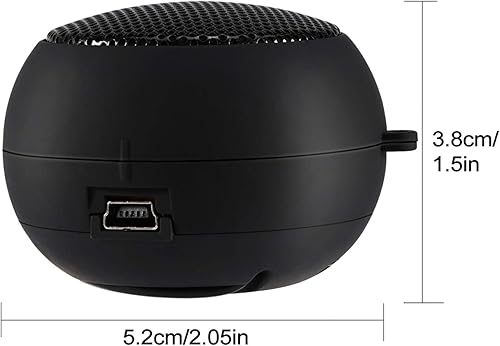 Miniatura 5 de Zerone Mini altavoz, altavoz portátil enchufable con entrada de audio auxiliar de 0.138 in batería incorporada de 180 mAh para computadora portátil,