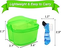 Vista 5 de Keedolla Vasos para Dentaduras Postizas para Remojar Dentaduras, Estuche de Limpieza de Dentaduras Contenedor Retenedor Caja de Baño para Protector