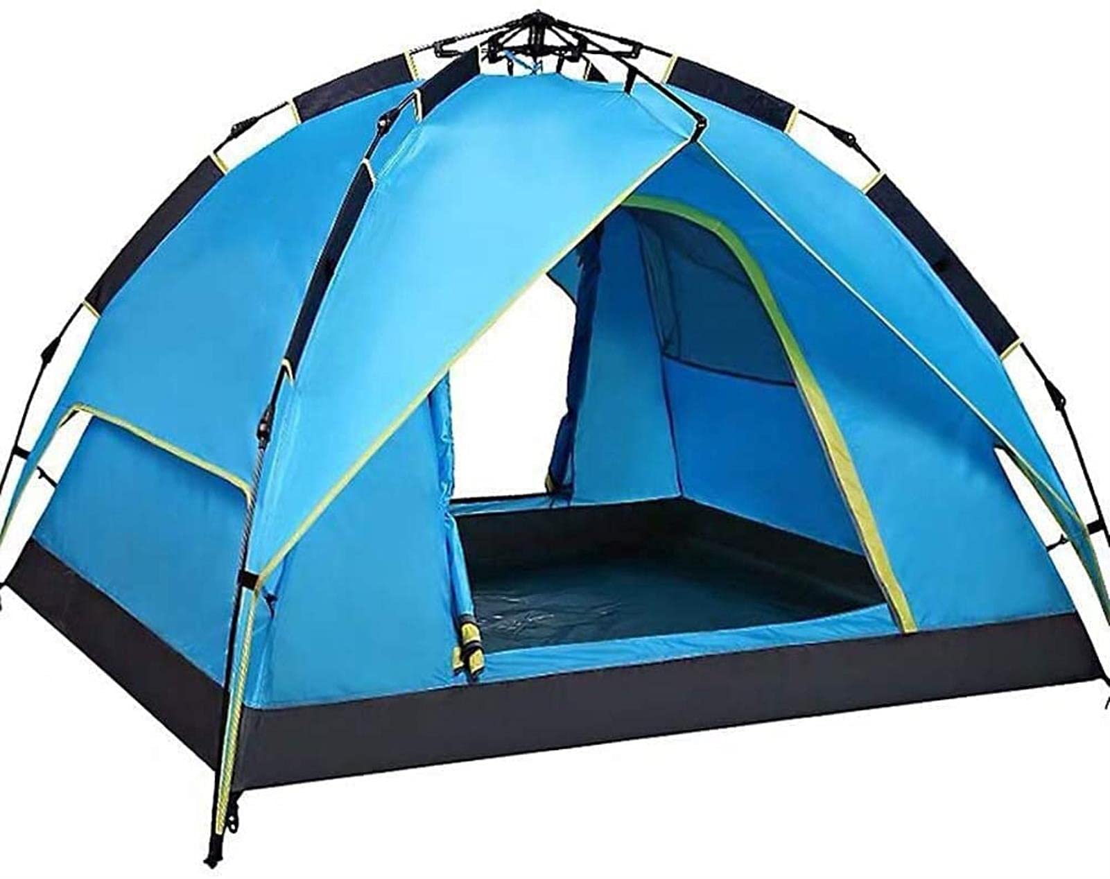 Przenośne namioty Campitent Double Layer Pop-up dla 3-4 osób, wodoodporny namiot Campidome z 2 drzwiami, wentylowanym oknem z siatki, do Hikicamping