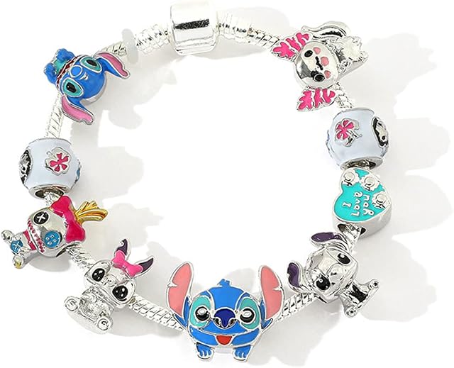 TENVAVA Stitch Bracelet Jewellery Lilo and Stitch Charm Bracelet Gifts for Daughter Niece Girls BFF Women Friendship