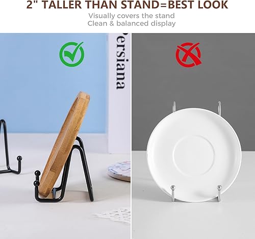 Miniatura 8 de Soporte de placa de caballete  Paquete de 4 soportes de placas para exhibición  Soporte de marco de metal de hierro  Caballetes de mesa de 4.5