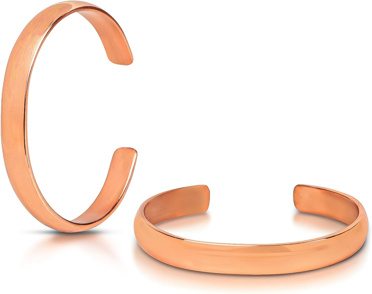 New Launch Copper Bracelets for Men & Women Pack of 2 | 100% Pure with Adjustable Fit For Health Benefits | Fits to Any Size Wrist Handforged by Expert Artisans | Made of High Gauge Copper