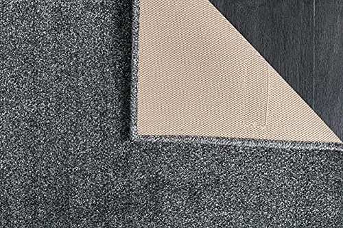 Extra Thick Residential Hallway Entryway Kitchen Floor Carpet Runner Rug | Slip Skid Resistant Rubber Backing | 26 Inch Wide X 8 Ft Long | Grey #TOP4