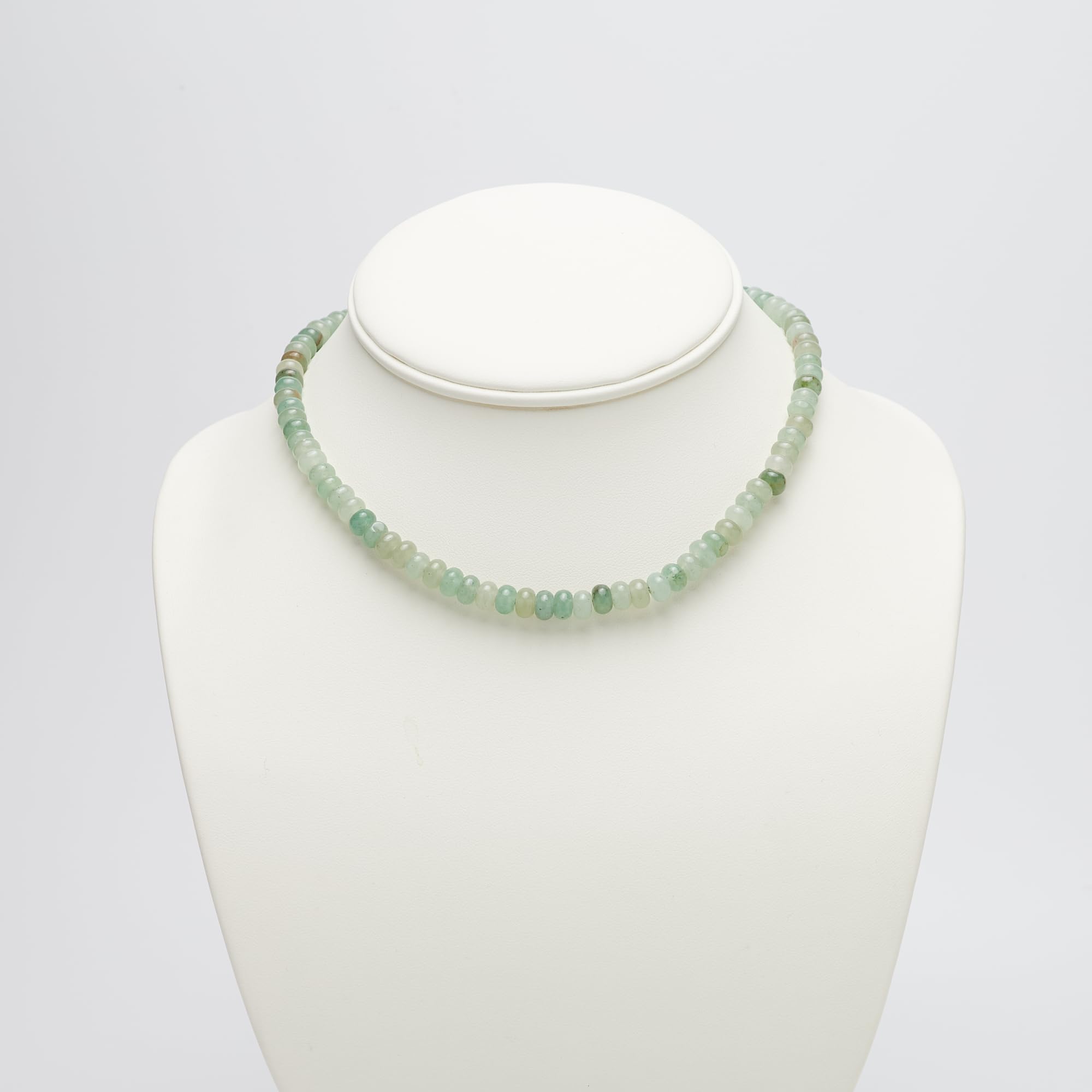 TreasureBay Collier de perles fait à la main pour femmes et filles | Perles rondes de 6 mm Pierres précieuses naturelles Cristal de guérison Stack Layer Choker Bijoux