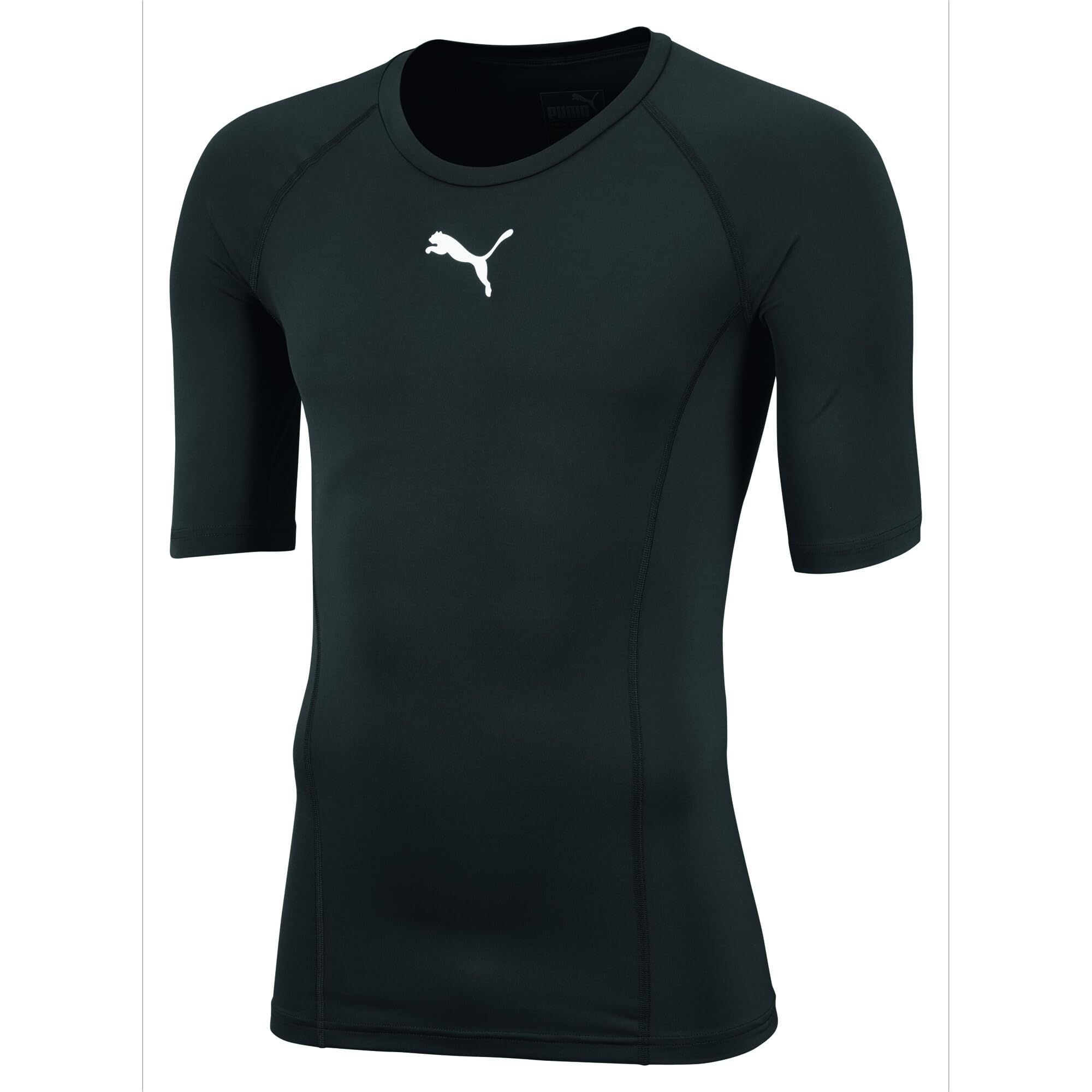 Puma Unisex Kids Black Liga Baselayer Short Sleeve T-Shirt Kids, Clothing Size 5-6 Youth