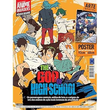 Capa do livro Bookzine Superpôster Anime Invaders - The God Of High School