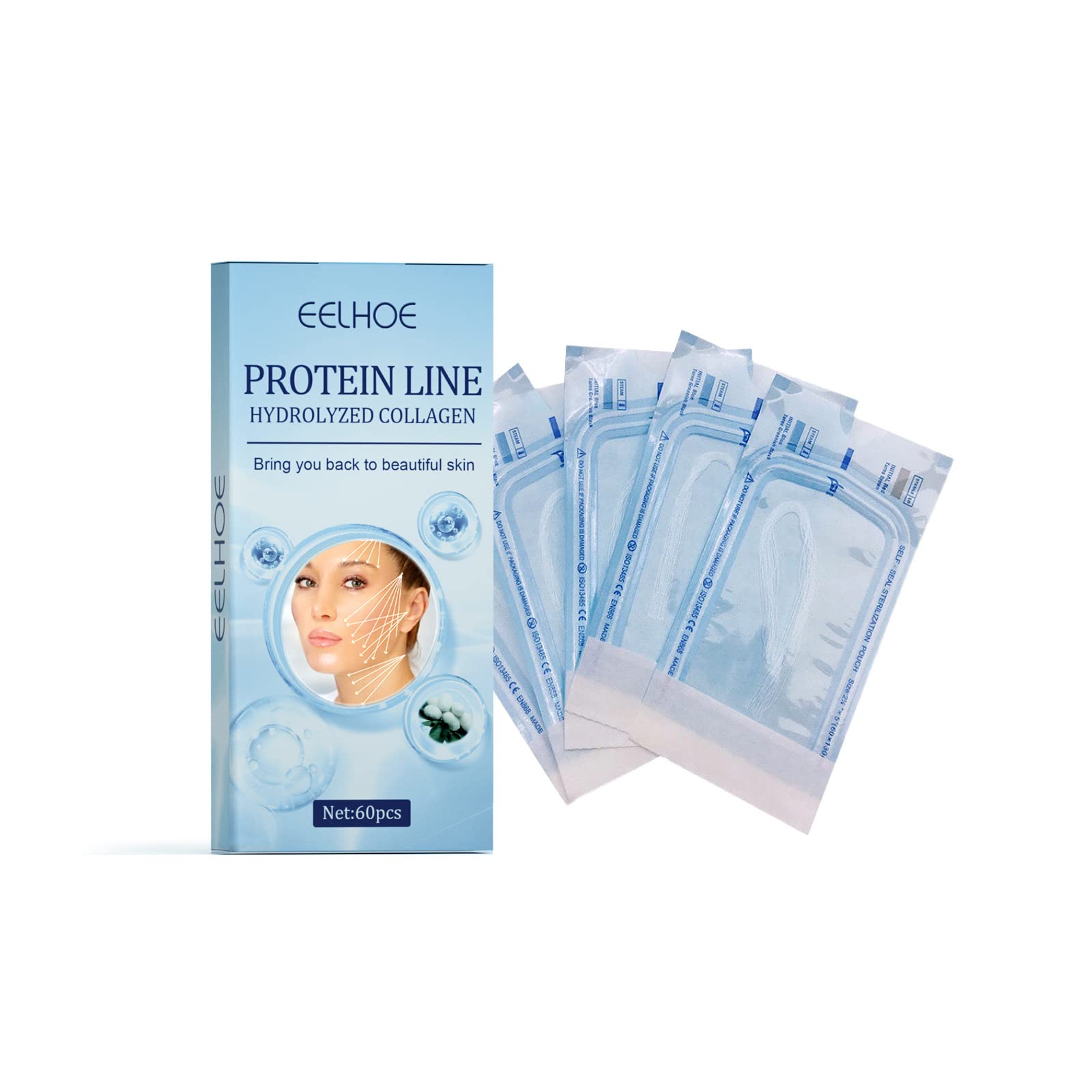 Collagen Anti Aging Anti wrinkles V Face Firming Thread Lift Line for Younger Skin Refreshing Rejuvenates Skin mini