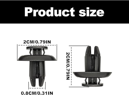 Miniatura 2 de 30 piezas de cubierta de parachoques del motor Fender Splash Shield Clip de retención tipo empuje compatible con Mazda 3 5 6 CX-3 CX-5 CX-9 MX-5