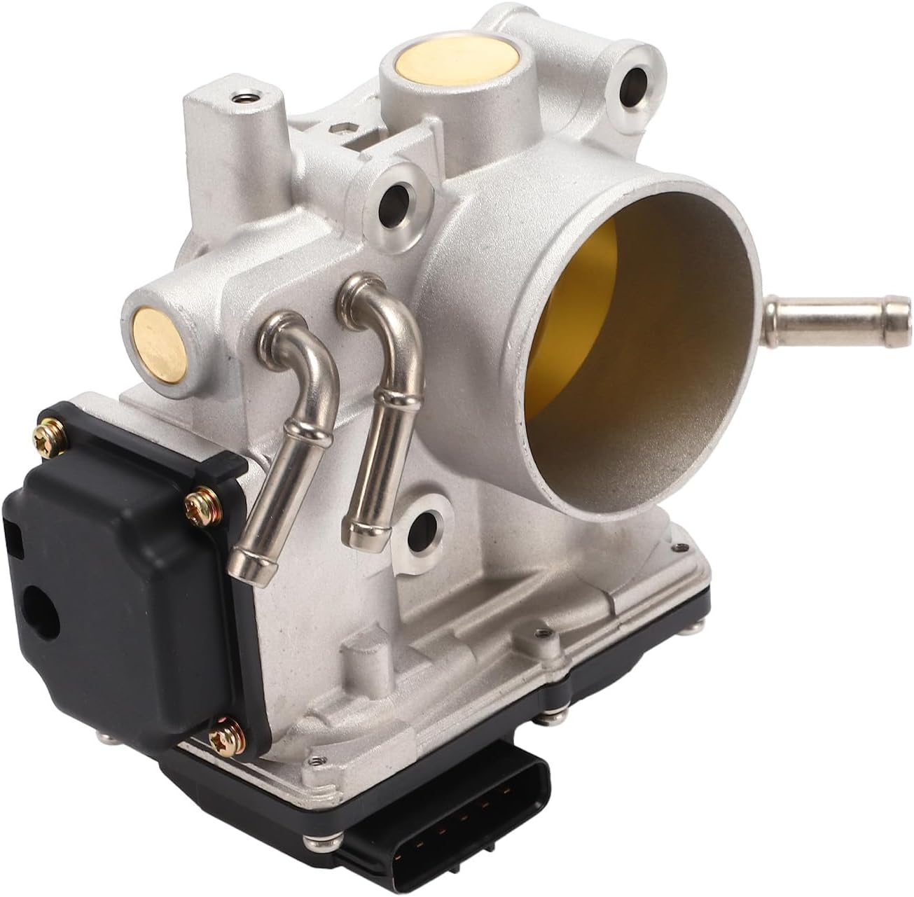 Throttle Body Assembly, 61mm Throttle Body Actuator No.16400RZAJ01/18011P8FA00/18011PGKA03 for Honda CRV 2007 2008 2009 Aluminum Alloy Black, 1 Pc