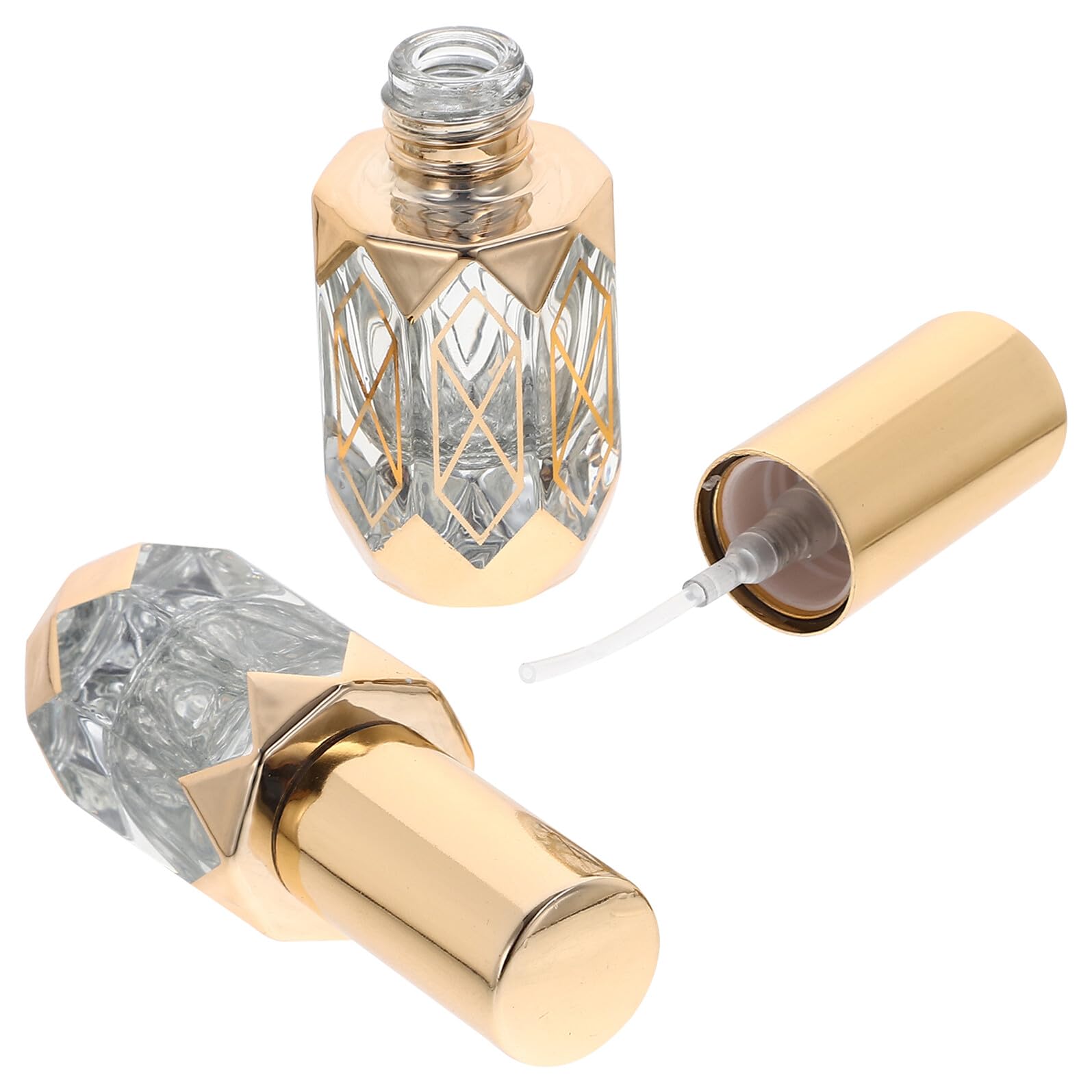 Botellas De Perfume De Viaje Spray De Vidrio Transparente Diseño De Ventana Recargables Portátiles Para Aceites Esenciales Y 2 Piezas X 5