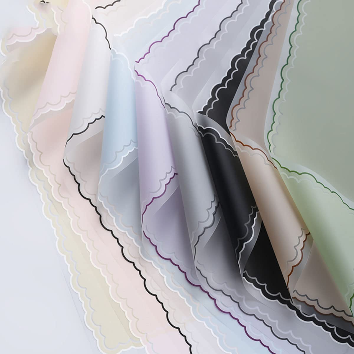 Papier kwiatowy na bukiety, kwiaciarnia bukiet papierowy papier do pakowania prezentów papier na urodziny wesele DIY torby na prezenty rękodzieło do pakowania, zielony(Size:Light Yellow)