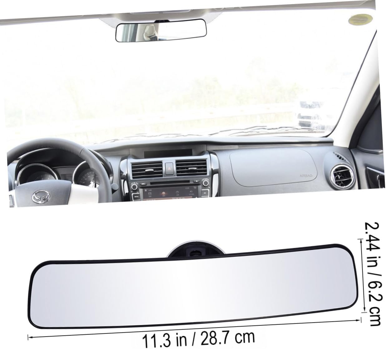 Automotive Interior Mirror Panoramic Rearview Mirror for Car Suction Cup Installation for Easy Fitment