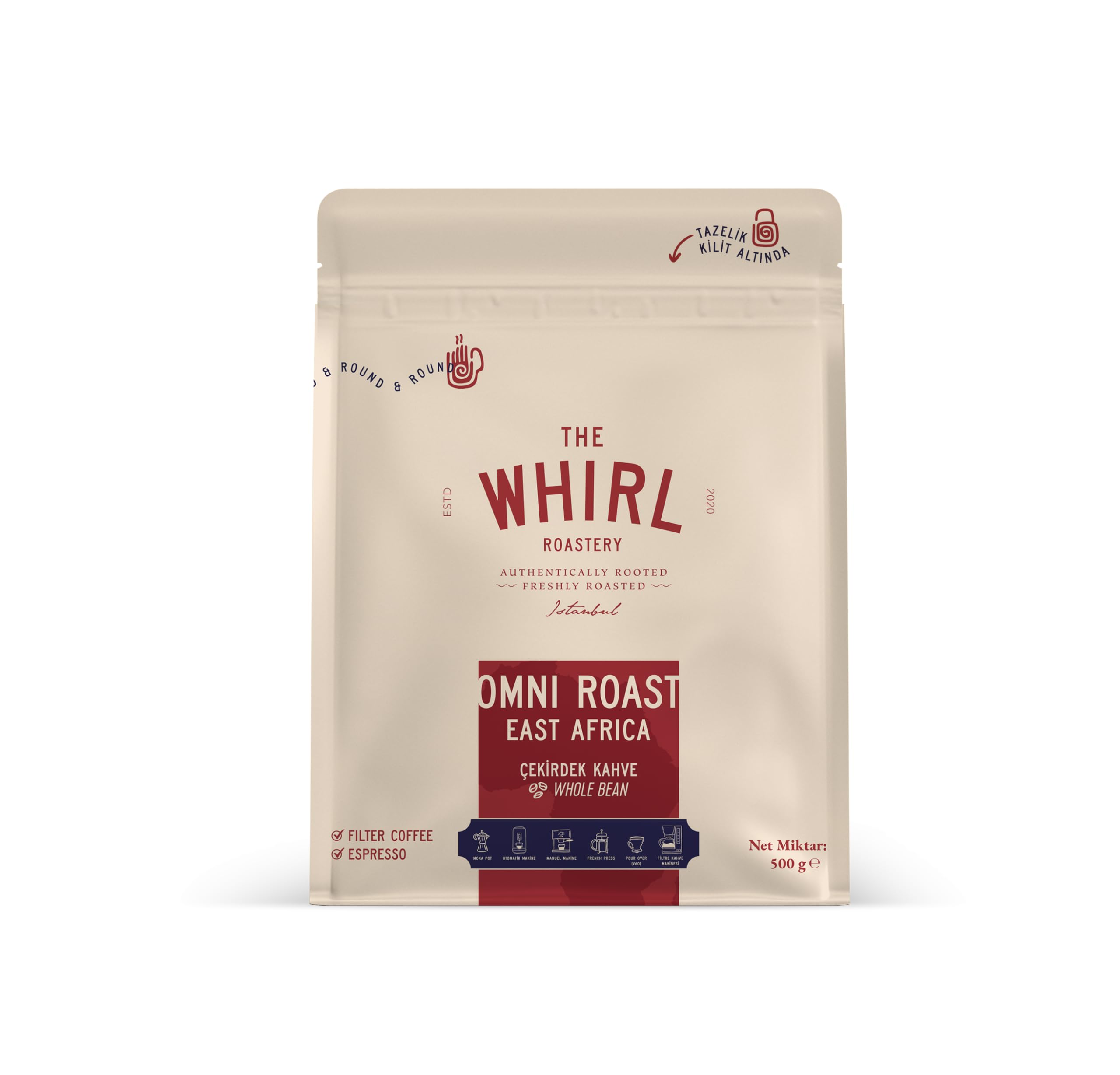 THE WHIRL Omni Roast East Africa Çekirdek 500 g