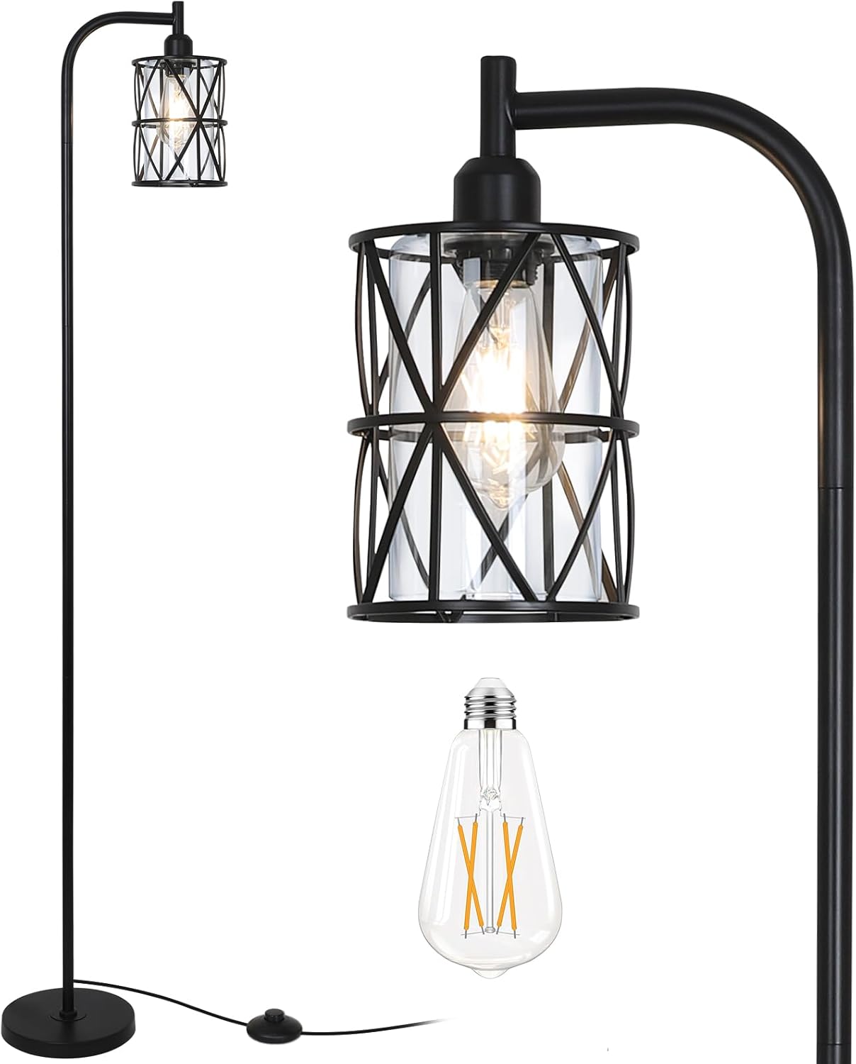 Black Floor Lamps for Living Room，Standing...