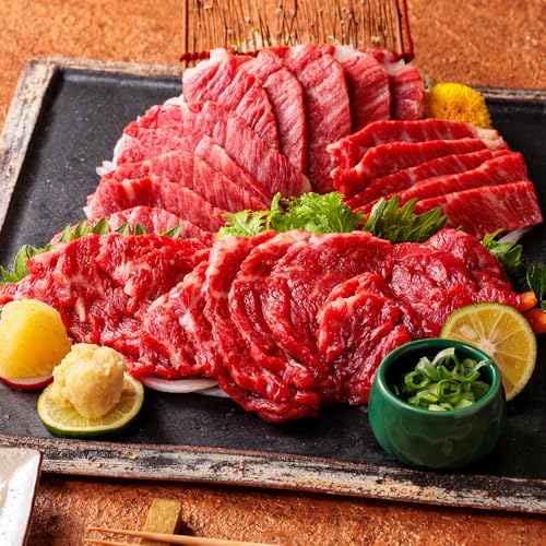 [熊本県水上村] 純国産 馬刺し 極上霜降り 食べ比べ セット 約250g 中トロ 大トロ 馬 馬肉 桜肉 希少部位 専用醤油付き 冷凍 国産