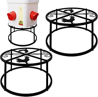 Chicken Feeder Stand, Chicken Waterer Bucket Stand, Chicken Metal Stand for Feeder, Chicken Water Feeder Holder for Buckets Barrels, Chicken Coop Accessories, Chicken Water Feeder Holder