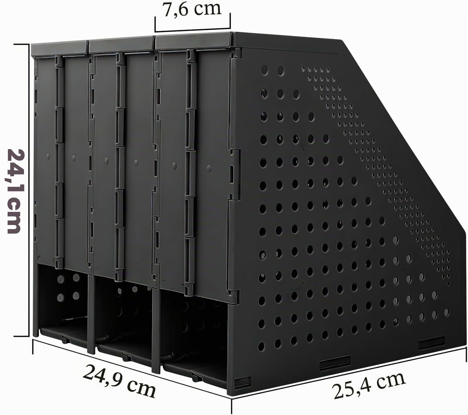 Porte-revues pliable durable pour documents de bureau, étagères pour livres, CD, étagères, bureau, bibliothèque, maison et école