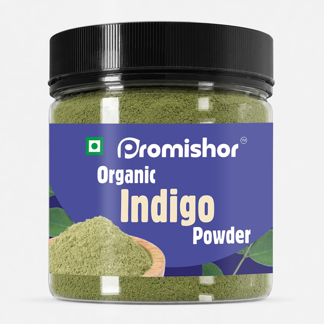 Organic Indigo Powder for Natural Hair Colour | 100% Pure Indigo Leaf Powder | Herbal Hair Dye for Dark Hair | Chemical-Free Hair Care for Men & Women 150g-picture-14